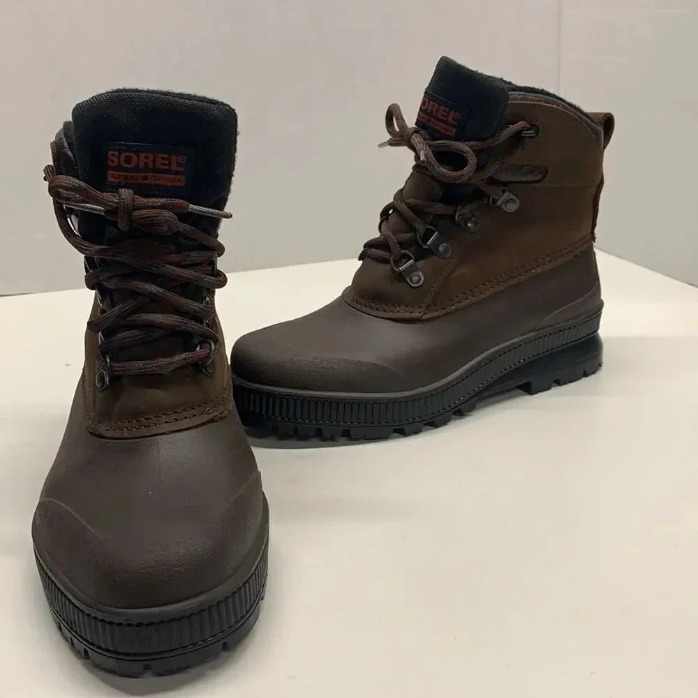 Sorel Waterproof Snow Winter Rain Boots Lace Up Brown Vintage Canada Women's 6